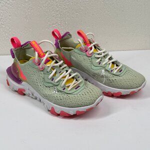 Nike React Vision Pistachio Frost Mesh Leather Sneaker Lace Up Size 6